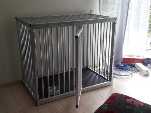Cage for a dog at home